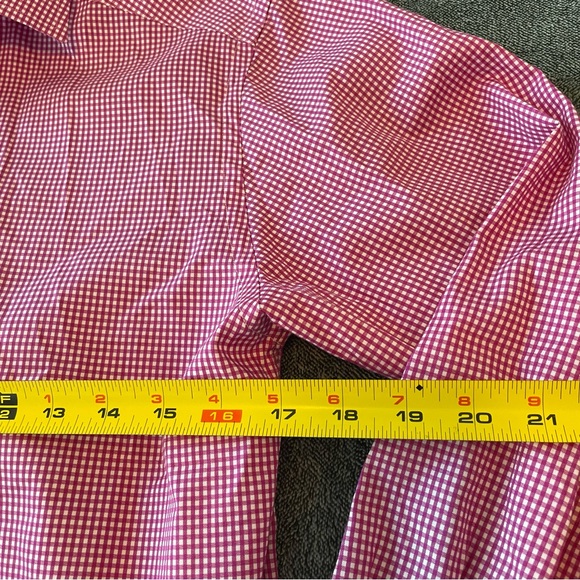 Eton Men's Pink Gingham Button Down Shirt - Picture 6 of 9